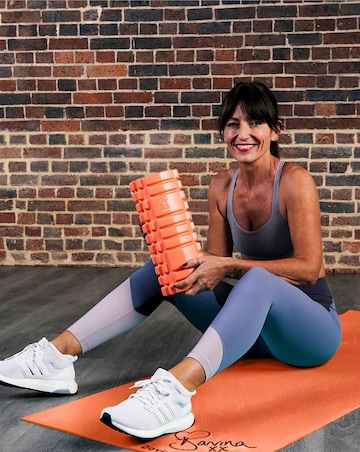 Davina McCall Yoga Mat & Foam Roller Set Orange