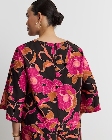 Joanna Hope Printed Crepe Blouse