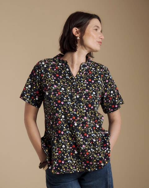Julipa Frill Placket Top