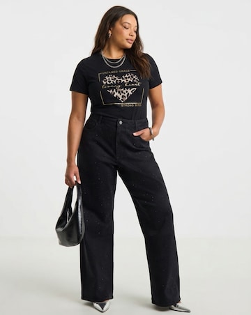 Only Loving Leopard Heart Jersey T-Shirt