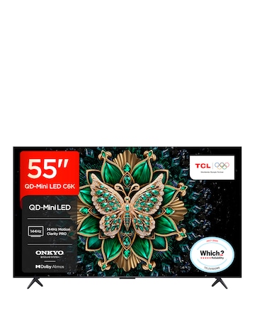 TCL 55C6K-UK 55in 4K Mini LED HDR Smart Fire TV with Freely