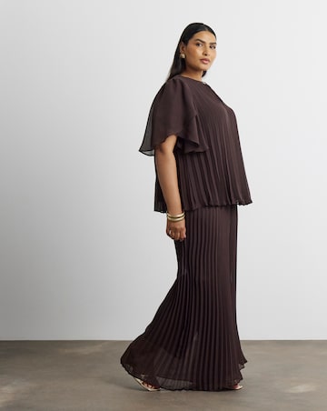 Joanna Hope Pleated Keyhole Blouse