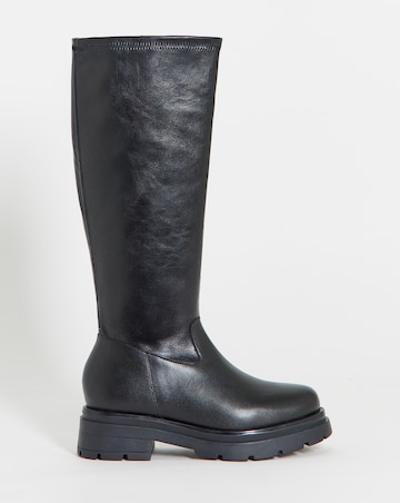 Dulcie Chunky Stretch Knee High Boots - Extra Wide Fit (EEE) & Super Curvy Calf