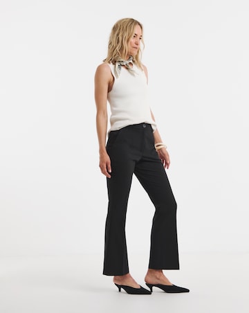 Black Tailored Bootcut Trousers with stretch