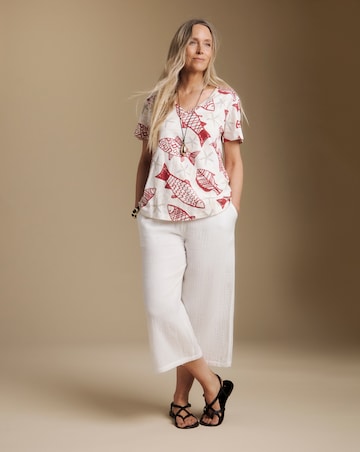 Julipa Cotton Printed V-Neck T-shirt