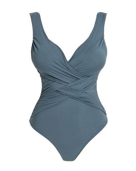 MAGISCULPT Firm Control Illusion Swimsuit Longer Length French Navy