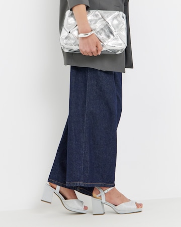 Eve Pleated Two Part Platform Heels - Extra Wide Fit (EEE)