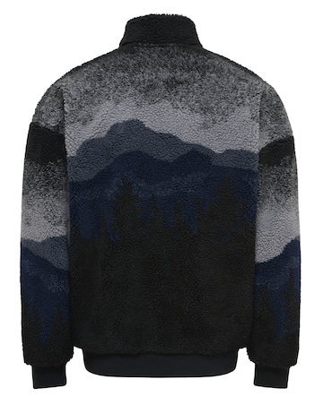 Only & Sons Adam Sherpa Bomber Sweat Top - Navy