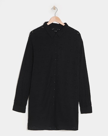 Beach to Beach Black Broderie Beach Shirt