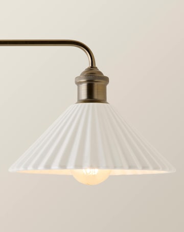 ValueLights Burford Ceramic Ribbed 3 Drop Diner Bar Ceiling Light