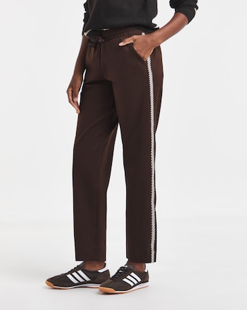Tapered Side Stripe Ponte Trouser