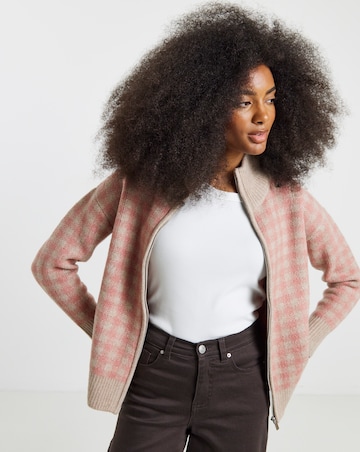 Sponge Zip Through Funnel Neck Check