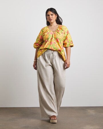 Joanna Hope Cotton Poplin Blouse