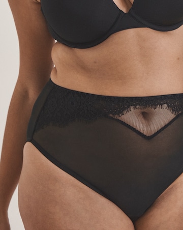 Pretty Secrets Lace Full Brief Knickers Black
