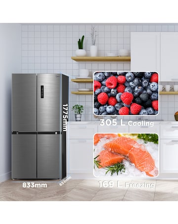 Midea Multi-Door Fridge Freezer - Inox + Installation