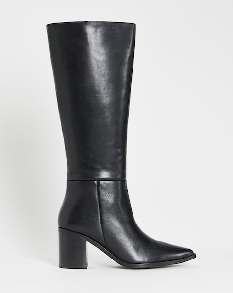 High Leg Leather Western Boots Std Fit