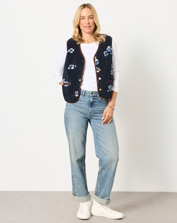 Fatface Floral Fleece Gilet