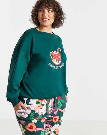 Pretty Secrets Biscuit Print Sweatshirt Pyjama Set