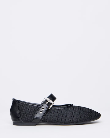 Mykonos Net Mesh Mary Jane Ballerinas - Extra Wide Fit (EEE)