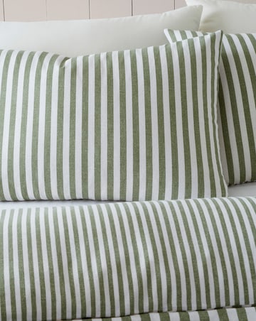 Catherine Lansfield Brushed Stripe Duvet Cover Set