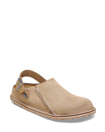 Birkenstock Lutry Premium Suede Slippers - Grey Taupe