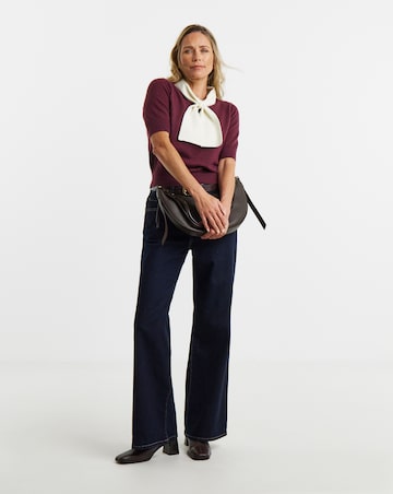 Tie Neck Short Sleeve Jumper