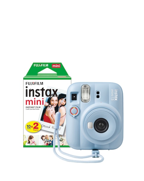 Fujifilm Instax Mini 13 Camera inc 20 Shot Film Pack- Frost Blue