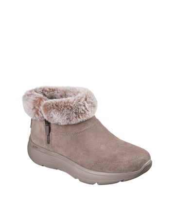 Skechers Taupe On The Go Encore Snow Capped Boots - Wide Fit (E)