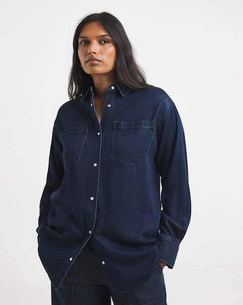 Simply Be Indigo Ultimate Denim Shirt