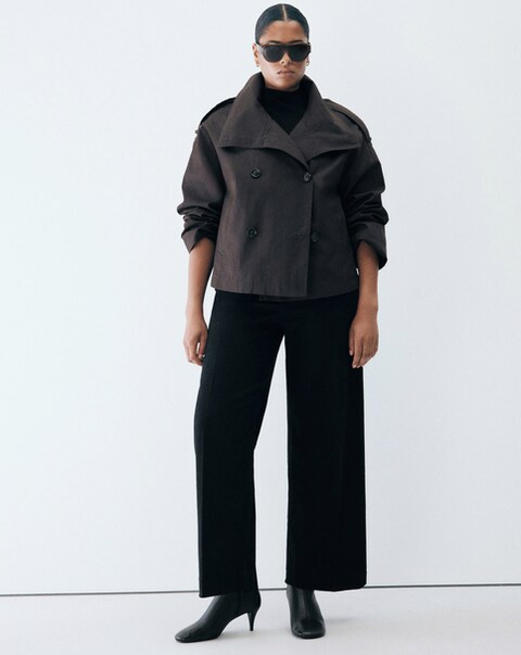 Mango High-Waisted Wide Leg Jeans