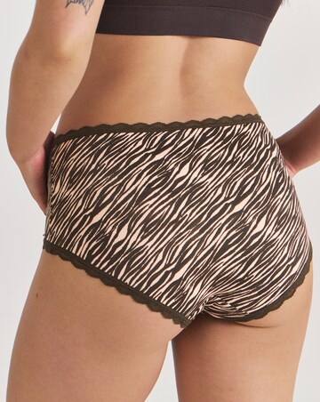 Pretty Secrets (3 Pack) Microfibre Lace Trim Short Knickers