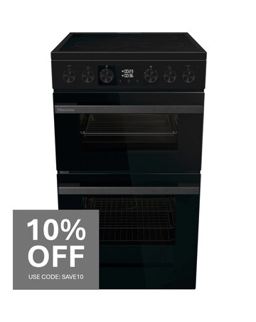 Hisense HDCEC5C10B 50cm Electric Double Cooker - Black