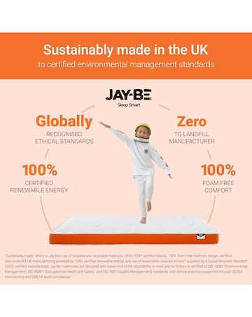 Jay-Be Simply Kids Foam Free Sprung Responsibly Made Mattress - European Single