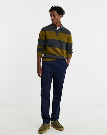 Stripe Slouch Knitted Polo