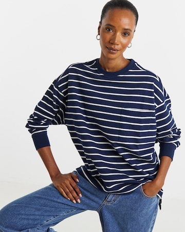 Stripe Pocket Sweatshirt
