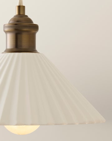 ValueLights Burford Ceramic Ribbed Adjustable Wall Light
