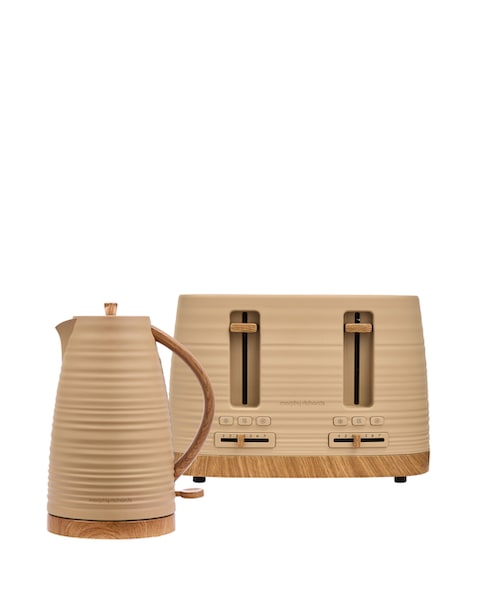 Morphy Richards Clay Kettle And Toaster Set Brown Felspar