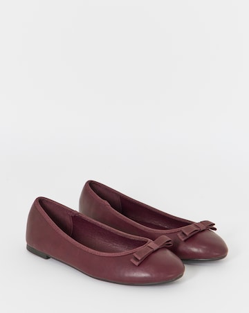 Abundance Classic Bow Ballerina Shoes - Wide Fit (E)