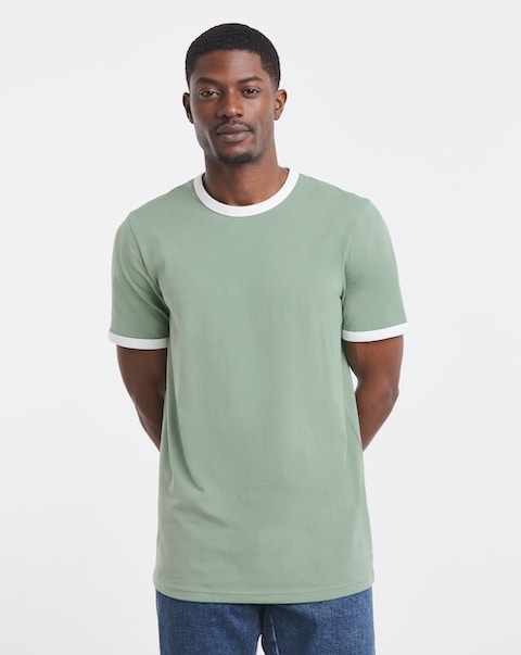 Contrast Ringer T-Shirt Reg-Fit Long