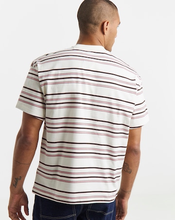 Dickies Short Sleeve East Liberty Stripe T-Shirt - Ecru