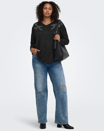 ONLY EMBELLISHED LEAVES TOP