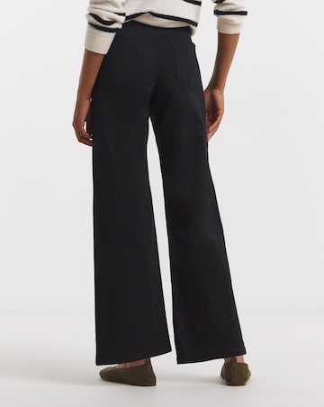 Black 24/7 Stretch Wide Leg Jeans