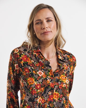 Animal Print Printed Long Sleeve Shirt