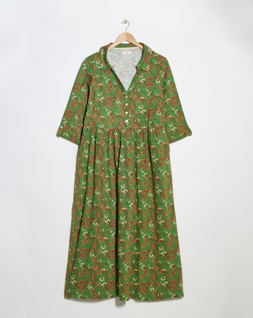 Julipa Pure Cotton Jersey Midi Shirt Dress