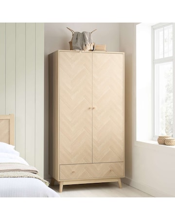 Herringford 2 Door 1 Drawer Wardrobe