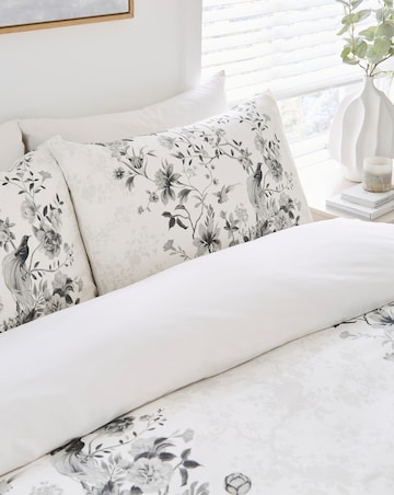 Greyscale Bird Cotton Blend Duvet Cover Set