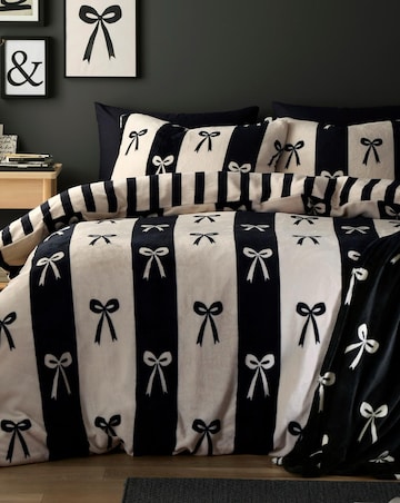 Fusion Bows Fleece Duvet Cover Set