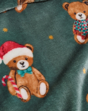 Catherine Lansfield Christmas Tartan Teddy Bears Throw