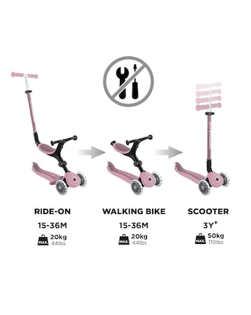 Globber Go Up Active Lights Ecologic - Berry