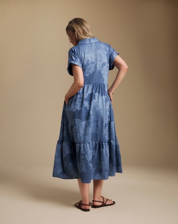 Julipa Textured Button Down Midi Dress